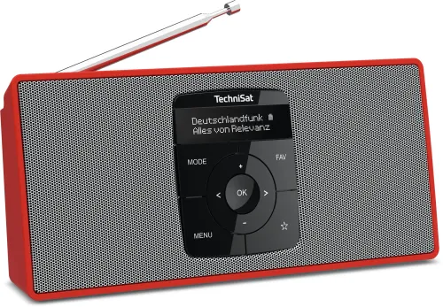 Radioodbiornik TechniSat DigitRadio 2 S Radio FM DAB+ Bluetooth Czerwono-srebrny