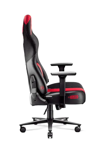 Fotel Diablo Chairs X-Player 2.0 Normal Size Gamingowy do 160kg Skóra ECO Tkanina Karmazynowo-antracytowy