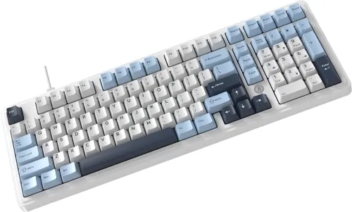 Klawiatura magnetyczna Ajazz AK980 MAX Biało-Niebieski