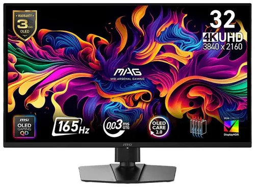 Monitor MSI MAG 322UP QD-OLED E16 31.5" 3840x2160px 165Hz 0.03 ms [GTG]