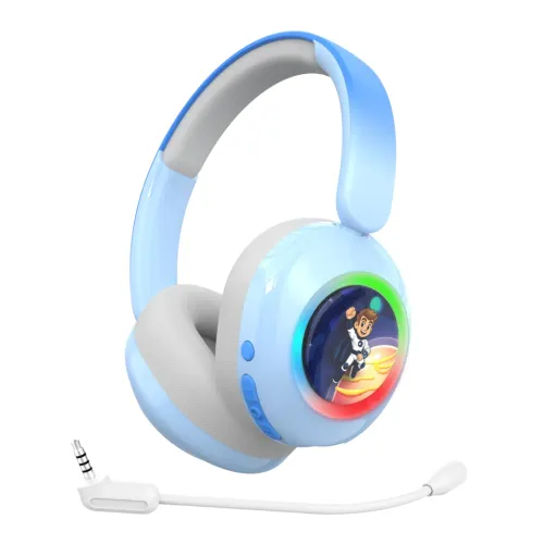 Słuchawki bezprzewodowe Garett Astro Wave ANC Nauszne Dla dzieci Bluetooth Niebieski