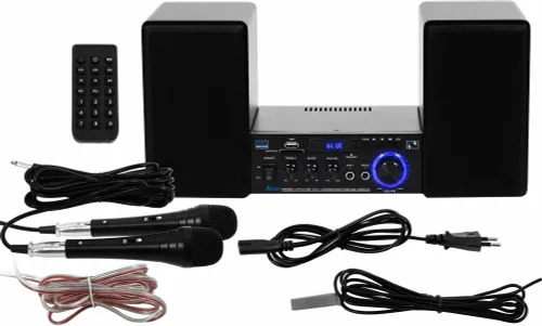 Power Audio Musicmate MM-SC990 DiscoPack 2x50W Bluetooth Radio FM Mikrofony Karaoke Czarny
