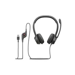 Słuchawki przewodowe z mikrofonem Logitech USB Headset H390 Nauszne Czarny