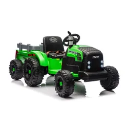 Traktor Na Akumulator Dla Dziecka Ch9959B 24V 2X120W Przyczepa LED Eva Pilot