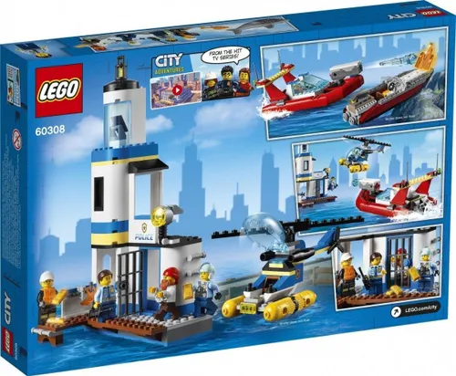 Конструктор Lego City Приморская полиция и пожарные (60308)