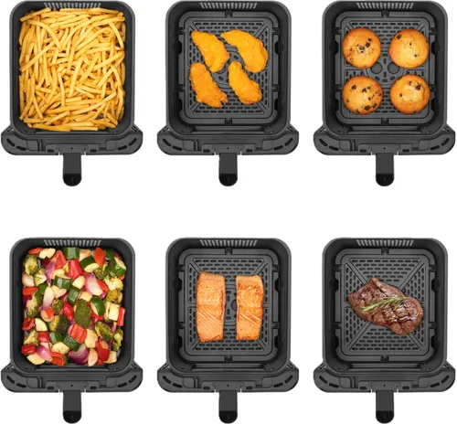Air Fryer Frytkownica beztłuszczowa SENCOR SFR 1250BK 11.6l z podwójnym koszem, 10 automatycznymi programami i okienkiem do obserwacji postępów