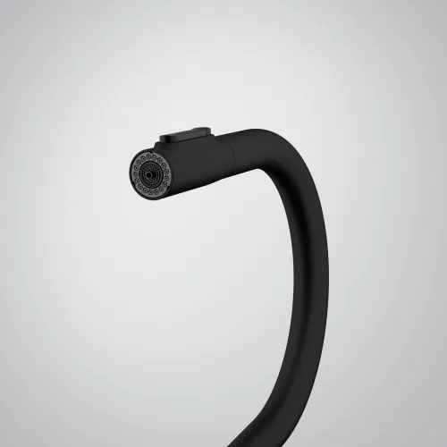 Bateria Franke Maris Slim Clear Water Pull-out J Czarny Mosiądz