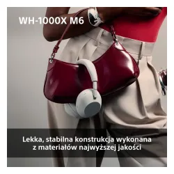 Słuchawki bezprzewodowe Sony WH-1000XM6 ANC Nauszne Bluetooth 5.3 Różowy