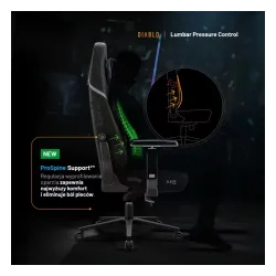 Fotel Diablo Chairs X.Eye Prime, Normal Size, Burned Black Gamingowy do 140kg Czarny