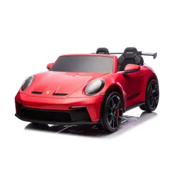 Samochód Na Akumulator Dla 2 Dzieci Porsche 911 Gt3 24V Eva LED 2 Silniki