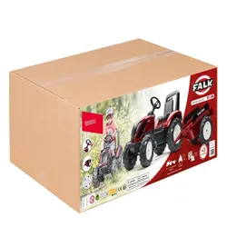 Falk Traktor Na Pedały Valtra S4 Bordowy Z Przyczepą 3-7 Lat