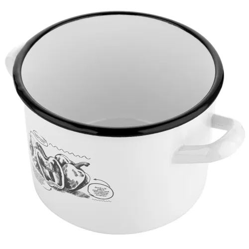 Garnek emaliowany EMALIA POLSKA PLESZEW BELL BIAŁY 4,7 l
