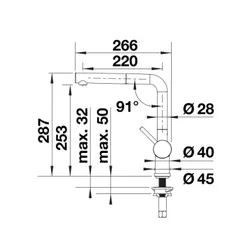 Bateria BLANCO Linus-S 526959 Delikatny biały