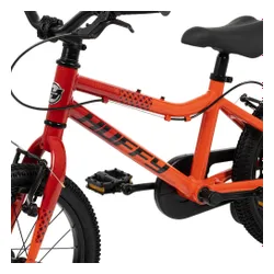 Rower dziecięcy HUFFY Literide Kids 16 cali dla chłopca Pomarańczowo-czerwony
