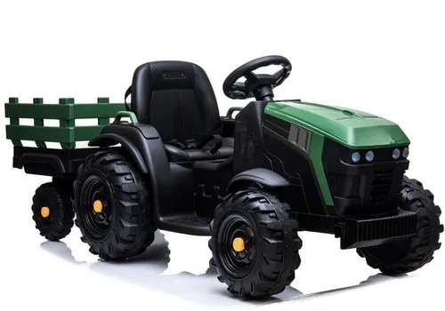 Duży Traktor Na Akumulator Z Przyczepą Pojazd Dla Dzieci Pilot Skóra Eva MP3
