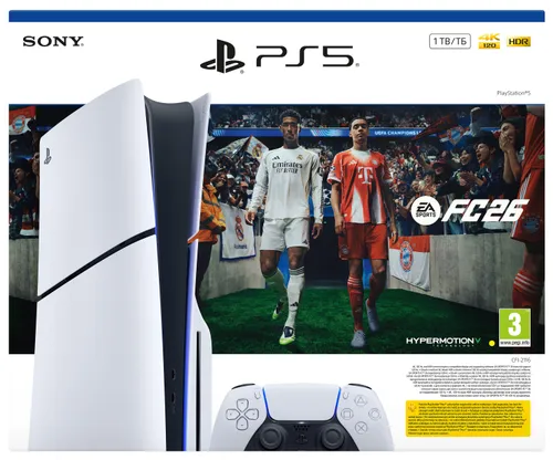 Konsola SONY PlayStation 5 Slim + FC26 (klucz aktywacyjny)
