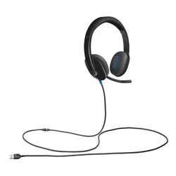 Słuchawki przewodowe z mikrofonem Logitech H540 Headset USB Nauszne Czarny