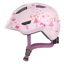 Kask rowerowy ABUS Smiley 3.0 LED Princess Różowy dla Dzieci (rozmiar M)