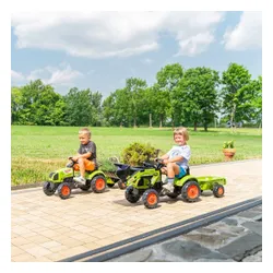 Falk Traktor Na Pedały Z Ładowarką I Przyczepą Claas 2-5 Lat