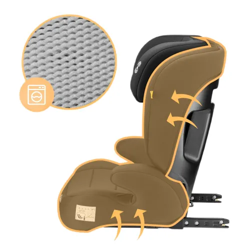 Fotelik samochodowy TULANO Joy 45 I-Size 100-150 cm (15-36 kg) Czarny