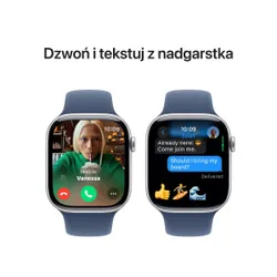 Apple Watch 10 GPS 42mm koperta z aluminium (srebrny) + pasek sportowy rozmiar S/M (denim) (CPO)