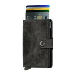 RFID Cüzdan Koruma Gizli Miniwallet Vintage-siyah