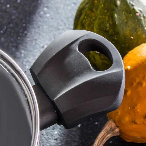 Garnek aluminiowy z pokrywką FLORINA LAVA GRAFITOWY 4,5 l