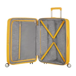 Большой чемодан American Tourister Soundbox - golden yellow