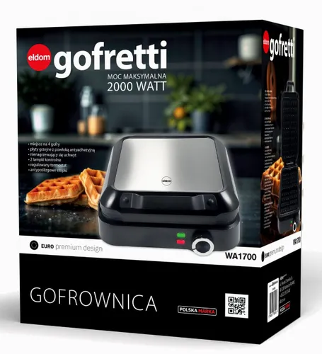 Gofrownica ELDOM WA1700 gofretti Czarny