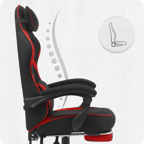 Fotel gamingowy CABRO C502 Czarno-Czerwony