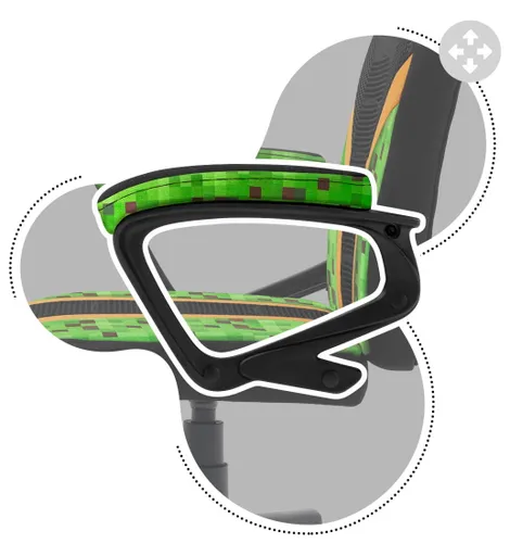 Fotel HUZARO Ranger 1.0 Pixel Mesh Czarno-zielony