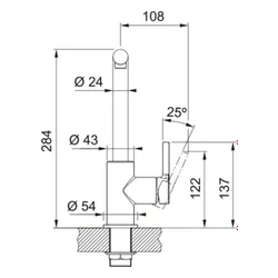 Bateria FRANKE Lina L 115.0728.478 Onyx