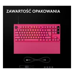 Klawiatura magnetyczna Logitech G Pro X2 TKL Rapid Różowy