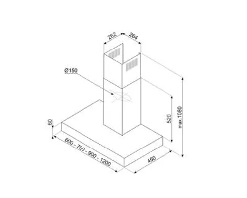 Вытяжка Smeg KBT900NE черный