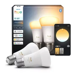 Inteligentna żarówka LED PHILIPS HUE 929003855001 8.1W E27 Bluetooth, Zigbee (2 szt.)