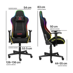 Fotel MAD DOG GCH800 RGB Czarny