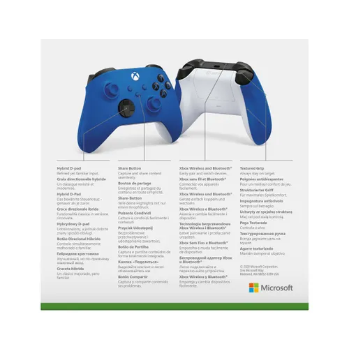 Беспроводной геймпад Microsoft Xbox Series для Xbox, ПК Shock Blue