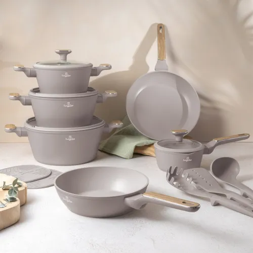 Zestaw garnków BERLINGER HAUS Taupe Nordic BH-8344 (15 elementów)