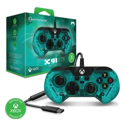 Геймпад Hyperkin X91 Wired Controller Aqua Green для Xbox, ПК-проводной