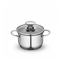 KUCHENPROFI Mini 0,65 l - garnek ze stali nierdzewnej z pokrywką