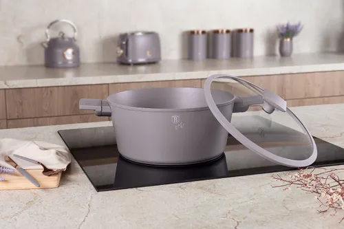 Garnek Tytanowy Z Pokrywą 28Cm Berlinger Haus Bh-8102 Taupe
