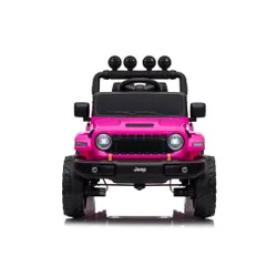 Auto Na Akumulator Jeep Rubicon 2X200W 24V Eva Skóra LED Pilot Radio MP3