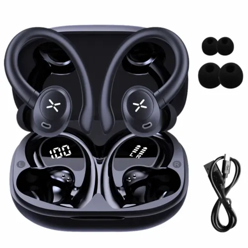 Słuchawki bezprzewodowe Manta RYTMO Sport 2 MATWS012BK Dokanałowe Bluetooth 5.4 Czarny