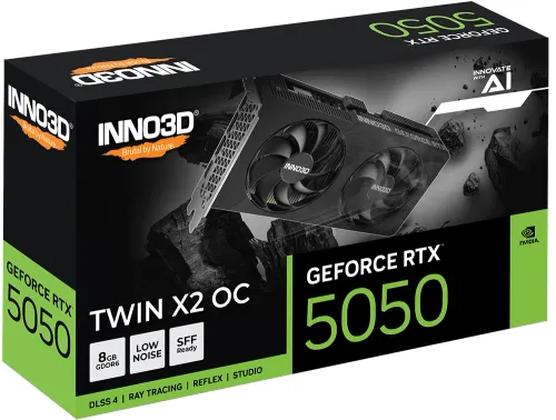 Karta graficzna Inno3D GeForce RTX 5050 Twin X2 OC 8GB GDDR6 128bit DLSS 4