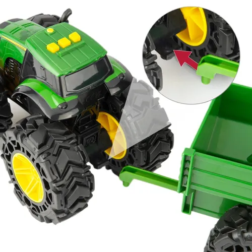 Traktor TOMY Monster Treads John Deere z przyczepą 47353
