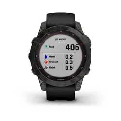 Смарт-часы Garmin FENIX 7 Sapphire Solar титановый черный DLC с черным ремешком (010-02540-35)