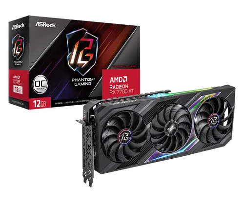 Karta graficzna ASrock Radeon RX 7700 XT Phantom Gaming OC 12GB GDDR6 192bit FSR