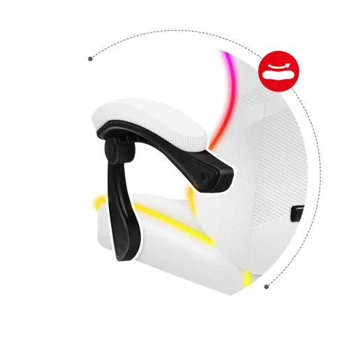 Fotel HUZARO Force 4.4 RGB Biały