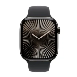 Apple Watch Series 10 GPS + Cellular 46mm tytan łupek pasek sportowy czarny M/L