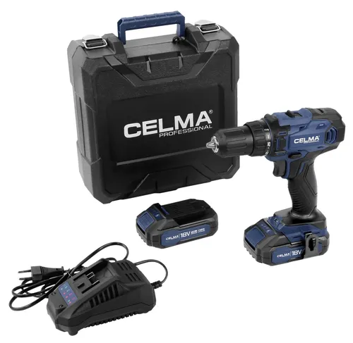 Wiertarko-wkrętarka CELMA PROFESSIONAL WAK-Li 18OBS 18V 2x2Ah 50Nm